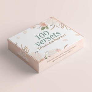 Cartes verset biblique 100 Trésors des Psaumes Cartes avec versets bibliques Mini cartes à offrir Cartes d'Écritures Fête des Mères