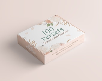 Cartes verset biblique, 100 Trésors des Psaumes, Cartes avec versets bibliques, mini cartes à offrir, cartes d'Écritures, cadeau chrétien