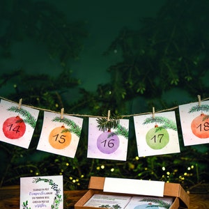 Calendrier de l'Avent pour couple, Coffret Duo pour couples, Coffret cadeau, Noël, Cartes illustrées avec témoignages, Verset bibliques
