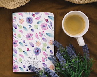 Notebook with biblical verses and floral illustrations to color "You are precious in my eyes", women's notebook, Christian gift, Mother's Day