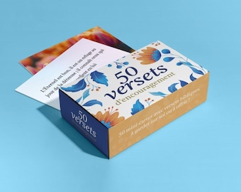 Encouragement cards, 50 versets d'encouragement, Cartes avec versets bibliques, mini cartes à offrir, cartes d'Écritures, cadeau chrétien