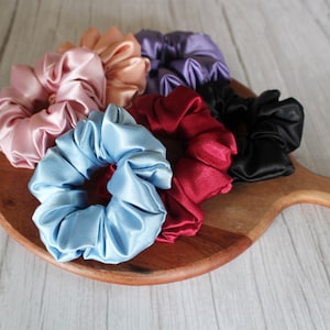 Soft Satin Scrunchie | Bridesmaid Silk Scrunchie | Handmade gift | Hair ties