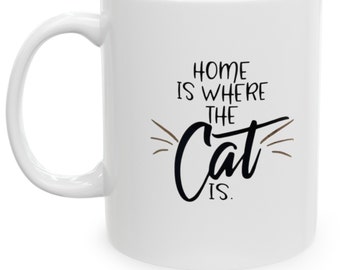 Cat Lover's Ceramic Mug ,Gift for Cat Moms! Perfect for Mother's Day, Cat Pattern Ceramic Mug , Housewarming Decor
