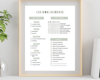 Weekly Cleaning Checklist Editable, Daily Cleaning Checklist, Printable Cleaning, Customizable Cleaning Planner, Minimalist Cleaning Planner