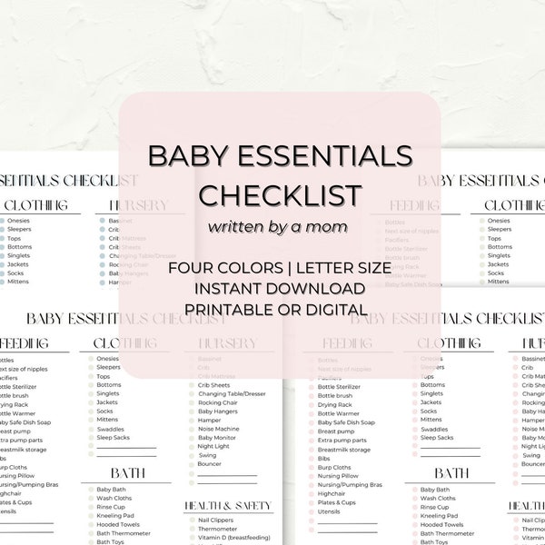 Newborn Baby Essentials Checklist - Registry Checklist