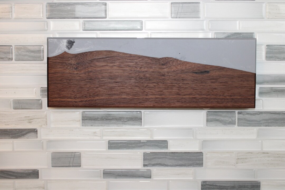 Knife Board Handmade With Gray Epoxy Etsy