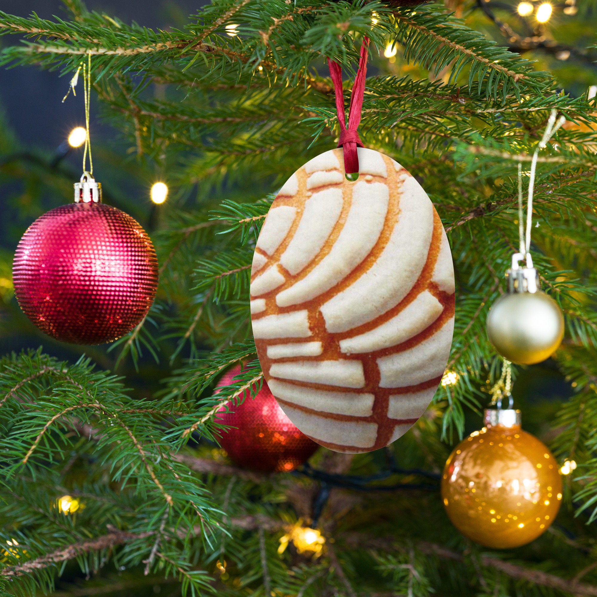 Concha Pan Dulce - Mexican Bread Glass Ornament 3 Choice by Cody Foster