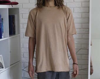 Organic Cotton T-Shirt – XS Women – Undyed Natural Tee – Eco-Friendly Clothing for Sensitive Skin