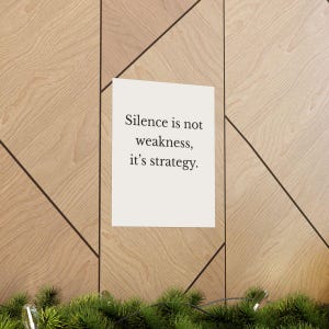 Boundary Setting Wall Art, Self Respect Quote Poster | Silence Is Not Weakness, Minimalist Empowerment Print, Mental Health Gift image 12