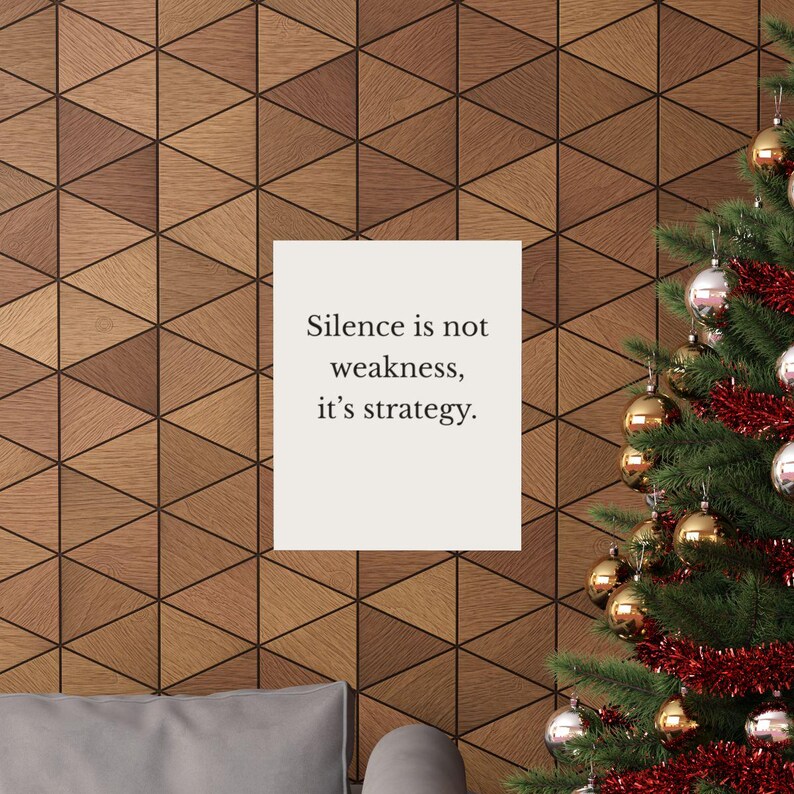 Boundary Setting Wall Art, Self Respect Quote Poster | Silence Is Not Weakness, Minimalist Empowerment Print, Mental Health Gift image 9