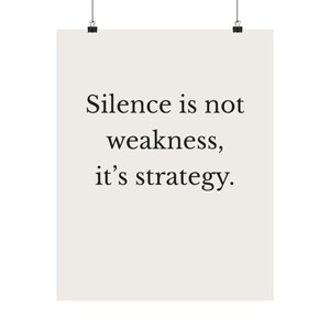 Boundary Setting Wall Art, Self Respect Quote Poster | Silence Is Not Weakness, Minimalist Empowerment Print, Mental Health Gift image 5