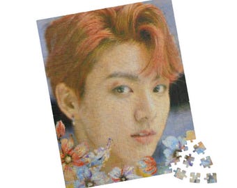 Jungkook Puzzle (110, 252, 520 elementów), fajna układanka, zabawna układanka z obrazkami K-pop, obraz w stylu sztuki malarskiej, styl vintage Monet