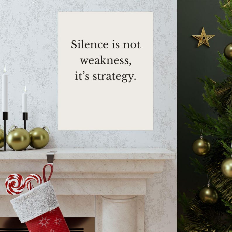 Boundary Setting Wall Art, Self Respect Quote Poster | Silence Is Not Weakness, Minimalist Empowerment Print, Mental Health Gift image 15