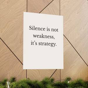 Boundary Setting Wall Art, Self Respect Quote Poster | Silence Is Not Weakness, Minimalist Empowerment Print, Mental Health Gift image 11
