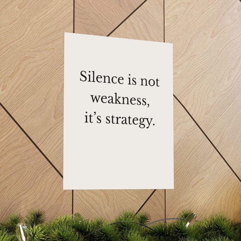 Boundary Setting Wall Art, Self Respect Quote Poster | Silence Is Not Weakness, Minimalist Empowerment Print, Mental Health Gift image 11