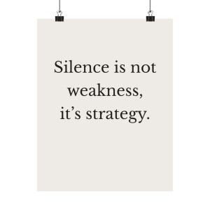 Boundary Setting Wall Art, Self Respect Quote Poster | Silence Is Not Weakness, Minimalist Empowerment Print, Mental Health Gift image 6
