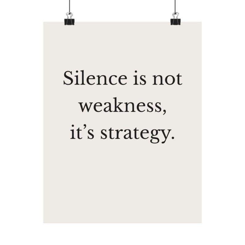 Boundary Setting Wall Art, Self Respect Quote Poster | Silence Is Not Weakness, Minimalist Empowerment Print, Mental Health Gift image 6