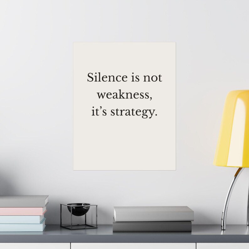 Boundary Setting Wall Art, Self Respect Quote Poster | Silence Is Not Weakness, Minimalist Empowerment Print, Mental Health Gift image 17