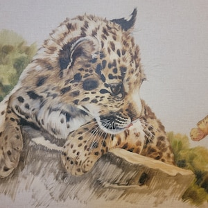 Leopard Painting by M. Clancy 1978