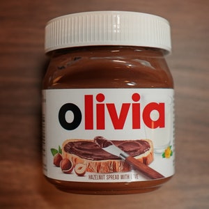 Étiquette autocollante Nutella personnalisée, cadeau fantaisie amusant, anniversaire d'anniversaire, cadeau amusant, cadeau pas cher, Noël, bas de Noël