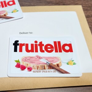 Volledig op maat gemaakte chocoladepasta label sticker vinyl sticker, grappig cadeau, nieuwigheid cadeau, verjaardagscadeau, jubileumcadeau, kerstcadeau,