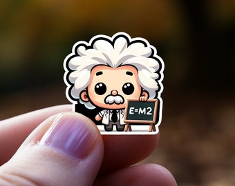 Einstein Sticker Sheet, Science Stickers, Science Decals, Cute Stickers, Laptop stickers, Water Bottle Stickers,Math Stickers