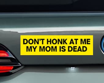 Sticker pour voiture drôle : Don't klaxonnant - Sticker voiture humour noir