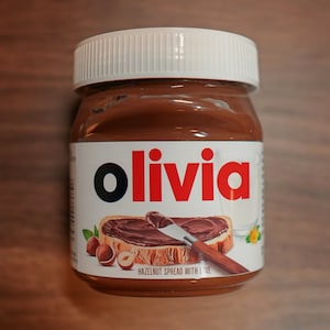 Gepersonaliseerde chocopasta label sticker vinyl sticker, grappig cadeau, nieuwigheidscadeau, verjaardagscadeau, jubileumcadeau, kerstcadeau,