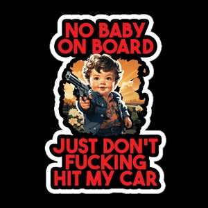 Naklejki samochodowe na zderzak, śmieszne naklejki, Baby On Board, śmieszne naklejki samochodowe, zabawna naklejka na zderzak, naklejki na zderzaki samochodowe, naklejki na szyby samochodowe