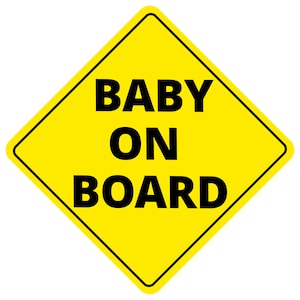 Naklejki winylowe Baby On Board, naklejki samochodowe, naklejki na zderzaki, naklejki na zderzaki samochodowe - 5" x 5" lub 4" X 4" - 6 lat trwałości na zewnątrz