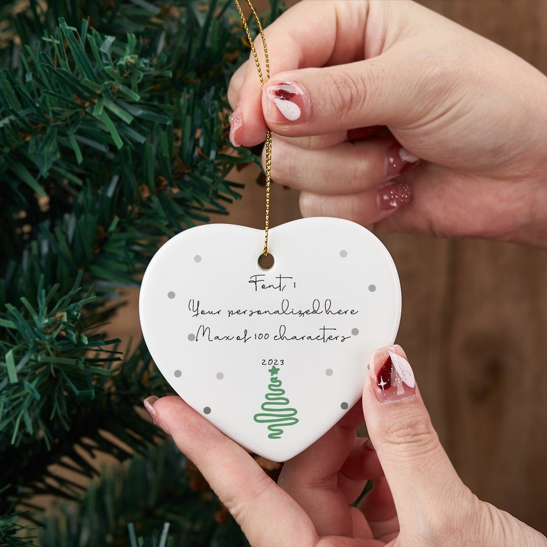 Personalised Christmas Tree Decorations Custom Xmas Ornaments Etsy