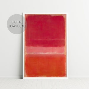 Red Mark Rothko Print, sofortiger Download Poster, Rothko Expressionist, Galerie Wandkunst, digitaler Download, großes Rothko Ausstellungsplakat