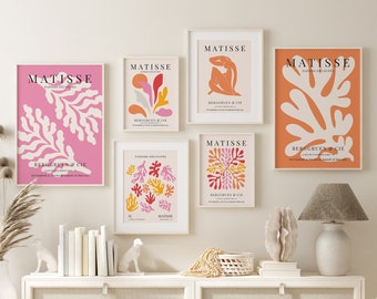 Tavelväggsset, Utställningsset med 6 tryck, Matisse-tryckset, Museumsaffischset, Blomstermarknadstryck, Väggtryck för hemmet, DIGITAL NEDLADDNING