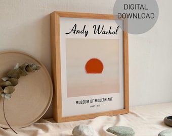 アンディ・ウォーホル「サンセット」アートプリント：モダン抽象画