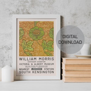 Printable William Morris Print, William Morris Wall Art, Botanical Wall Art, Floral Vintage Poster, Aesthetic Wall Art, Vintage Garden Print