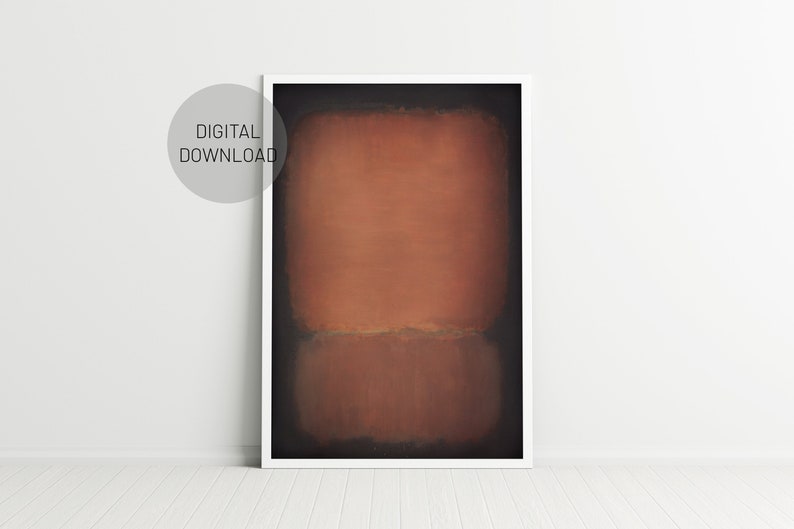 Brown Mark Rothko Poster, Instant Download Print, Rothko Expressionist ...