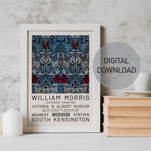 Printable William Morris Print, William Morris Wall Art, Botanical Wall Art, Floral Vintage Poster, Aesthetic Wall Art, Vintage Garden Print