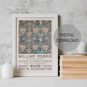 Printable William Morris Print, William Morris Wall Art, Botanical Wall Art, Floral Vintage Poster, Aesthetic Wall Art, Vintage Garden Print