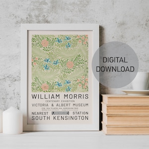 Printable William Morris Print, William Morris Wall Art, Botanical Wall Art, Floral Vintage Poster, Aesthetic Wall Art, Vintage Garden Print