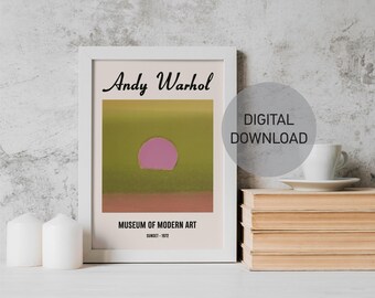 アンディ・ウォーホル サンセット アンディ・ウォーホル シルクスクリーン サイン ユニーク版限定