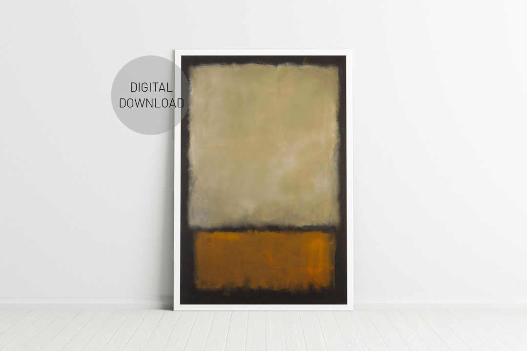 Brown Mark Rothko Print, Instant Download Poster, Rothko Expressionist ...