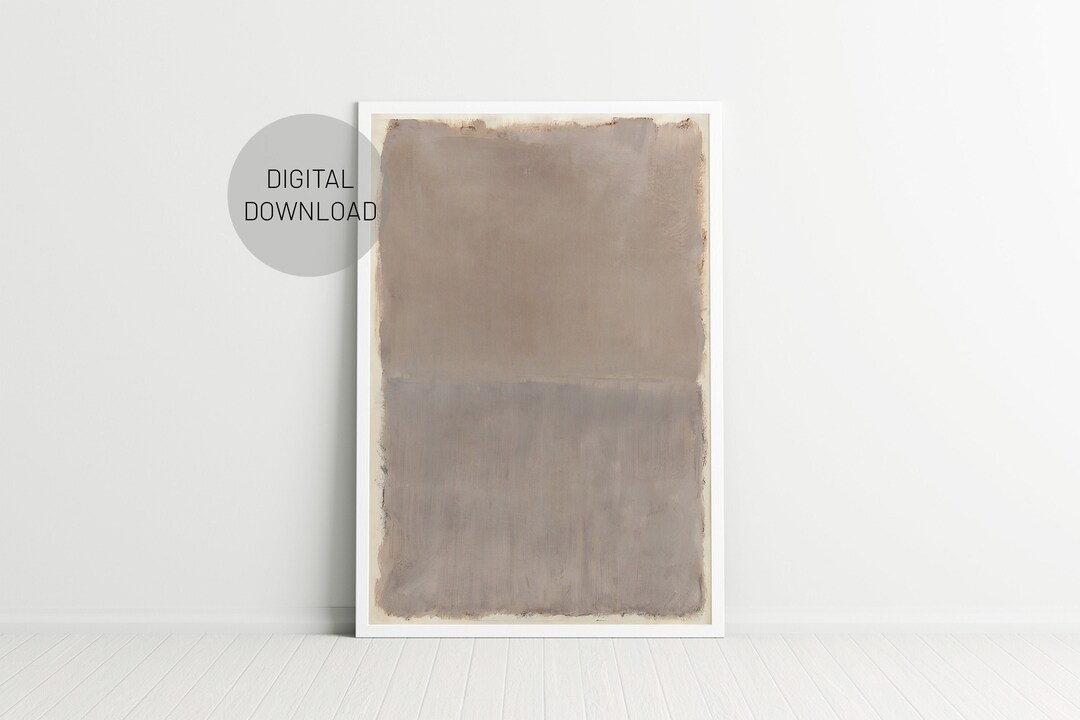 Mark Rothko Gray Square Mark Rothko, Instant Download Poster, Rothko Gray Expressionist Art ...