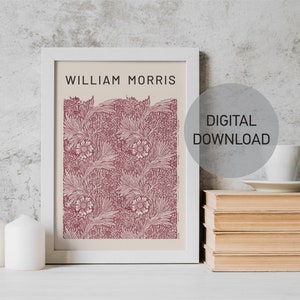 William Morris Print, Blush Pink William Morris Exhibition Print, William Morris Poster, Vintage Wall Art, Textiles Art, Vintage Poster