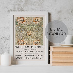 Printable William Morris Print, William Morris Wall Art, Botanical Wall Art, Floral Vintage Poster, Aesthetic Wall Art, Vintage Garden Print