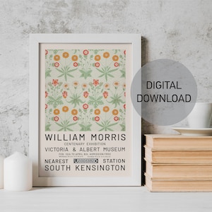 Printable William Morris Print, William Morris Wall Art, Botanical Wall Art, Floral Vintage Poster, Aesthetic Wall Art, Vintage Garden Print