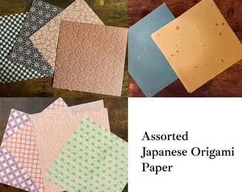 Assorted Japanese Paper | Origami Paper | 10 Patterns| Japanese Traditional Pattern | 40 Sheets Craft Paper Assortment | Scrap booking