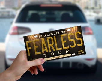 Fearless Tour bumper sticker. Custom car decal. The Fearless tour merch, car vinyl stickers, license plate decals, car accessories.