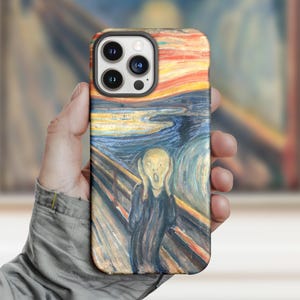 Edvard Munch - The Scream phone case for iPhone 16 Plus, 15 Pro Max, 14 Plus, 13 Pro Max, 12 Mini, 11 Pro, XS Max, XR, SE, 8 Plus, 7 Plus
