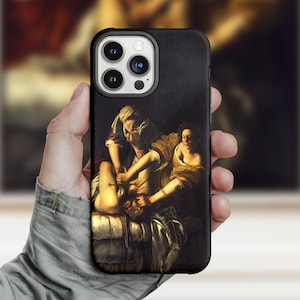 Artemisia Gentileschi - Judith Slaying Holofernes phone case for iPhone 16, 15 Pro Max, 14 Plus, 13 Mini, 12 Mini, 11 Pro, XS, XR, SE, 8, 7