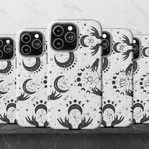 Sternzeichen himmlische Symbole Sterne Karte Astrologie Handyhülle für iPhone 16 Pro, 15 Plus, 14 Pro Max, 13 Mini, 12 Mini, 11 Pro, XS, XR, 8, 7 Plus